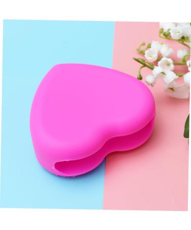 Cabilock Silicone Tool Brush Cleaner Mat Brush Cleaning Pad Brush Washing Mat Makeup Brush Cleaning Tool Heart-shaped Cleaning Supplies 8X8.5cm Rosy - Buy Online on SooperMarket.com