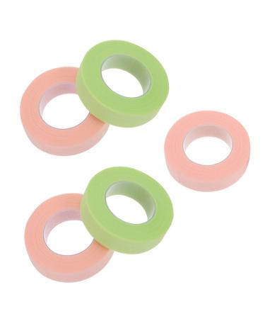 Housoutil 5 Rolls Grafting Eyelash Tape Cleaning Tools Natural Remover Cleaner Lash Extension Tools Cosmetology Supplies Gel Tape Eyebrow Cleaning Supplies Curly Non-Woven Fabric
