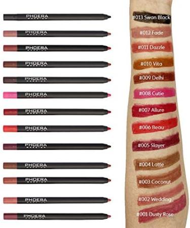 AQUAPURITY PHOERA 3Pcs Long Lasting Lip Liner and Eye Liner Set - Matte Waterproof Pencil for Women and Girls (K02) - Buy Online on SooperMarket.com