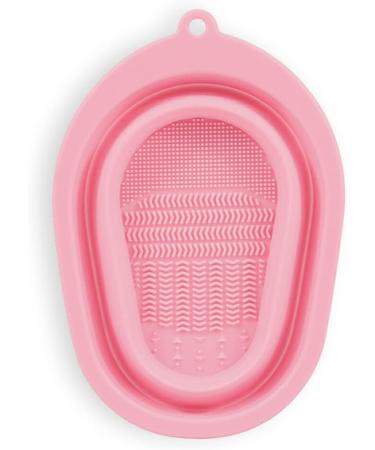kawehiop Silicone Makeup Brush Cleaning Mat Folding Washing Pad Small Eyeliner Applicators Wash Scrubber Daily Gifts Accessories Pink - Buy Online on SooperMarket.com