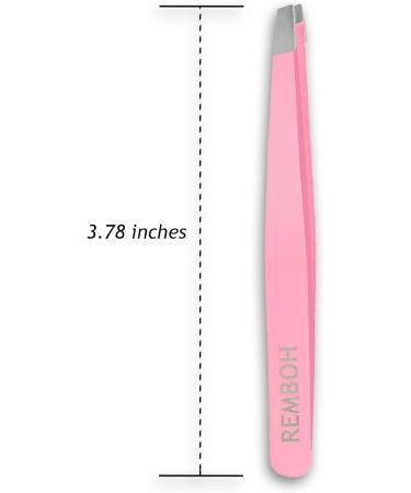 Remboh Professional Stainless Steel Slant Tweezers - Precision Eyebrow Tweezers (Pink, Pack of 2) - Buy Online on SooperMarket.com