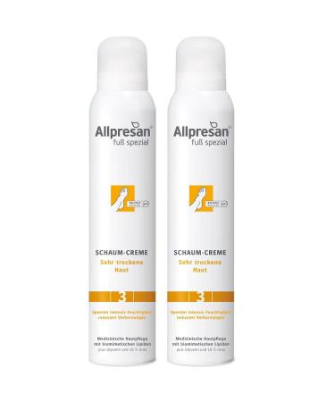 Allpresan Foot Special No. 3 Foam Cream - Foot cream for very dry skin - For daily foot care of very dry feet - 2x 200 ml