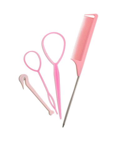 KQNM 4er-Set Haarhilfen Haarflechtwerkzeuge Haarstyling-Zubeh r Dutt-Styler Haarhilfen-Set