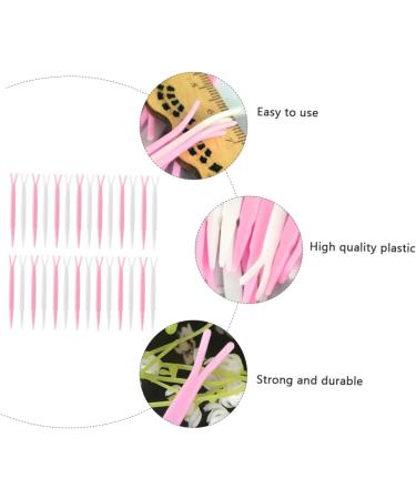 PLAFOPE 100pcs Plastic Forks for Clip Woman Stick Rods Accessories Fork Cosmetic Wear Y-shaped Supplies - Buy Online on SooperMarket.com