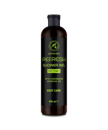 Shower Gel Refresh 500ml - Shower Gel for Men - Gel with Lemongrass Essential Oil - Skin Care - Body Care - Cleansing and Care - Fresh Fragrance - Masculine Aroma - Body Wash for Him