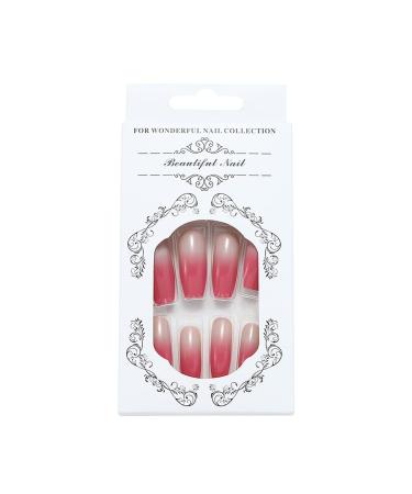Brishow Coffin Artificial Nails - Long Gradient Ballerina Acrylic Press-On Nails (24pcs) for Women & Girls - International Shipping Available - Buy Online on SooperMarket.com