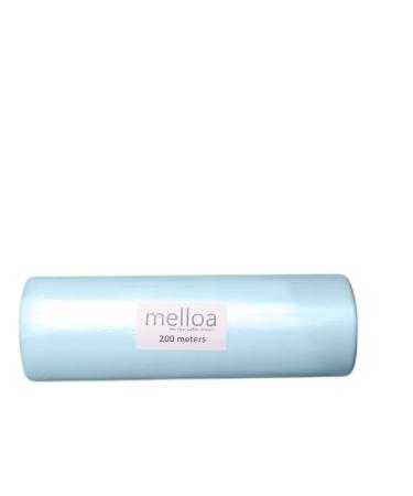 Melloa refill film for diaper pail compatible with Tomme Tipee Sangenic Tec Simplee Twist & Click for refill cassettes (blue 200m) 20 pieces (1 -pack) without paper tube blue