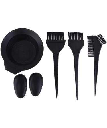 zalati Hair Dye Kit 6pcs Tools for 2pcs Hair Brush 2pcs Ear Cover 1pcs Sided Comb 1pcs Mixing Bowl - Black - Buy Online on SooperMarket.com