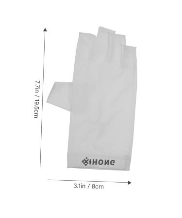 OSALADI 1 Pair Uv Gloves Summer Beach Gloves Summer Driving Gloves Nail Dryer Uv Glove Outdoor Hiking Gloves Nail Art Skin Care Supply Miss White Manicure Skin Care Products Fabric 19.5x8cm White - Buy Online on SooperMarket.com