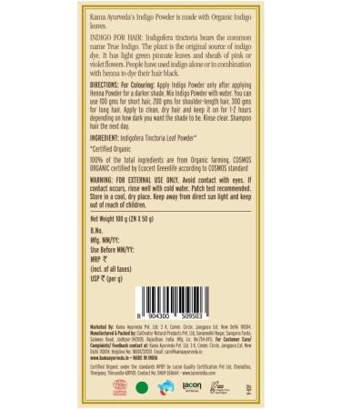 Kama Ayurveda Organic Indigo Powder 100g - Buy Online on SooperMarket.com