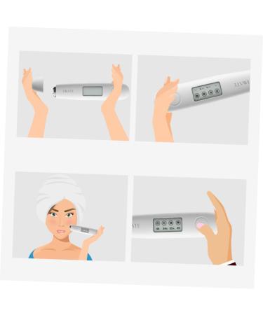 HAPINARY 1pc Skin Tester Facial for Women High Frequency Cosmetic Instrument Lcd Digital Skin Tester Skin Analyzer Monitor Face Care Tester Sensor White Travel Precision - Buy Online on SooperMarket.com
