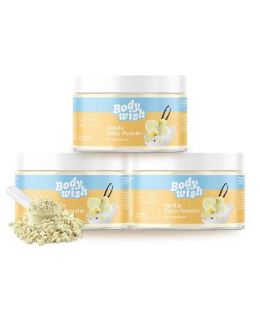 Bodywish - Vanilla Tasty Powder - low -calorie taste powder |Natural taste - sugar substitute nutrition |3 x 150gr - vanilla aroma vanilla 3 x 150 gr