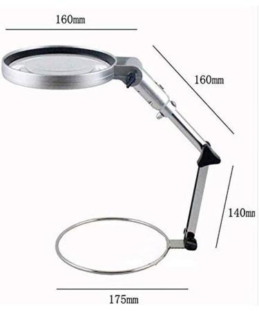DFHBFG Desktop Magnifying Glass LED Lighted Magnifier Glass 130MM Large Foldable Specifications 310 * 146 * 50mm - Buy Online on SooperMarket.com