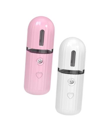 BELLIFFY 2pcs Moisturizing Sprayer Mini Face Sprayer Mist Sprayer Humidifier USB Face Handy Sprayer Abs