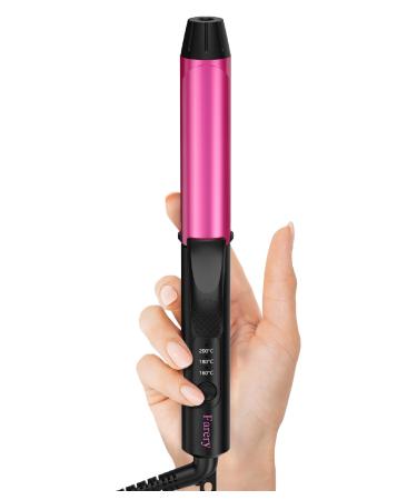 FARERY Mini Curling Tongs 25mm Small Curling Tongs for Short & Long Hair Travel Size Curling Wand with 3 Adjustable Temp Ceramic Mini Hair Curler with Keratin&Argan Oil Infuse Dual Voltage