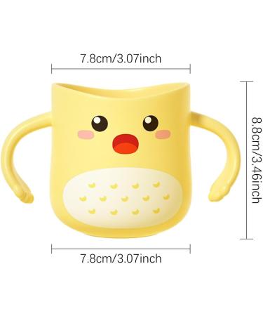 Children's Dinosaur Bathroom Cup | Zorq Yellow Double Handle Toothbrush Accessory for Kids - Buy Online on SooperMarket.com