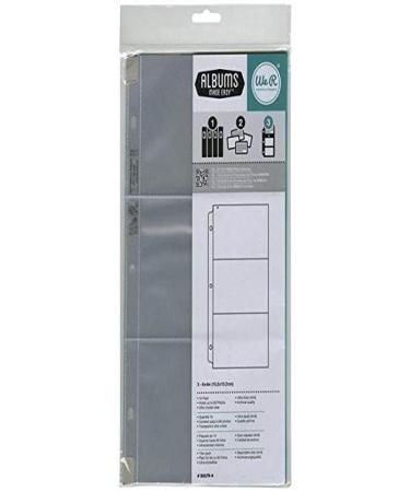 6 x 12-inch 3-Ring Album Page Protectors by American Crafts | Includes 10 sheets with 3 - 4 x 6-inch pockets each  Original Version Multi-colored