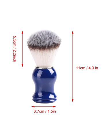 Beard Razor Brush | Men's Shaving Brush with Resin Grip | Perfect Gift for Dads & Friends | Blue Nylon Wool Handle - Buy Online on SooperMarket.com