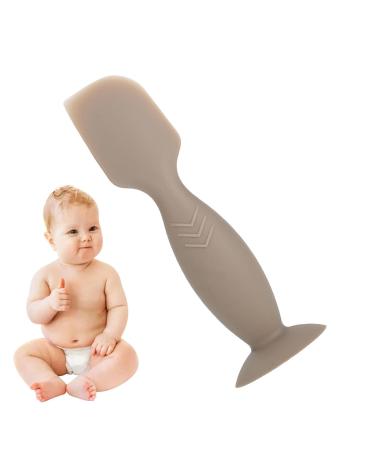 Aznever Baby Diaper Cream Applicator - Soft Silicone Spatula with Suction Cup Base | Safe & Smooth Diaper Cream Patch in Khaki for Easy Application - Buy Online on SooperMarket.com