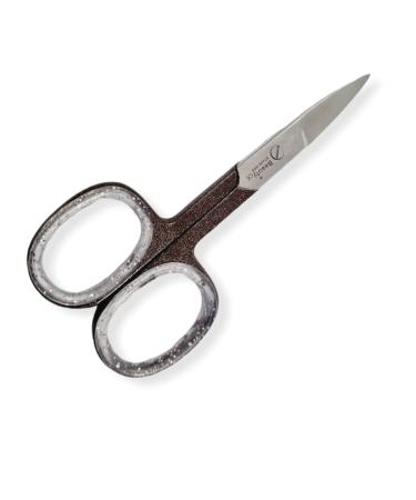 ComDent Cuticle Nail Scissors for Manicure Pedicure for Personal and Professonal Grooming (Brown Ring - Straight)
