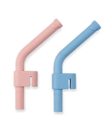 PandaEar Silicone Flexible Reusable Drinking Straws (2 Packs)| Soft Tips BPA Free|Toddlers & Kids