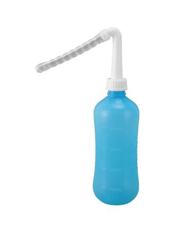 Nasal Rinsing Cleaner Efficient Easy Large Capacity Comfortable Sinus Rinsing Bottle for Sea Water (500ML Blue)
