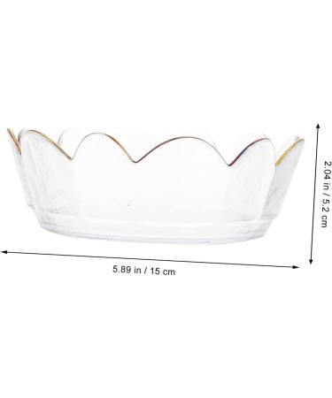 1pc Kitchen Stylish Delicate Irregular Salad Bowl Creative Fruit Glass Transparent - Buy Online on SooperMarket.com