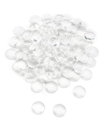 Foraineam 150 Pieces 1 inch Glass Dome Cabochons Crystal Clear Round Cabochon for Photo Pendant Craft Jewelry Making