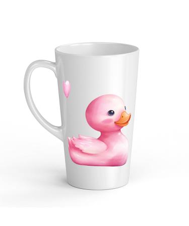 White Ceramic Kids Canard Mug - Large 483 ml Perfect for Hot Chocolate or Milk Fun and Easy to Use