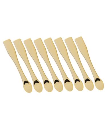 Baluue 8pcs Mask Spoon Skincare Spatula Cream Applicator Makeup Spatulas Makeup Scoop Skin Care Spatula Abs 6x0.7x0.7cm Golden