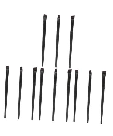 Baluue 12 Pcs Female Black Oblique Eyeliner Brush Ultra Thin Eyeliner Brush