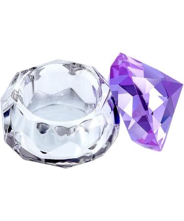 Dappen Dish Nail Art Dish Crystal Nail Art Cup Glass Liquid Powder Cup Clear Diamond Manicure Bowl with Lid Dappen Dish Cups for Nail Acrylic Liquid Powder - Buy Online on SooperMarket.com