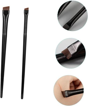 Baluue 6 Sets Eyeliner Brush Makeup Brush Eye Liner Wands Eyebrow Brush Spoolie Ear Black Wood - Buy Online on SooperMarket.com