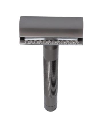 Double Edge Safety Razor for Men - Portable Zinc Alloy Brass Handle Shaving Razor | Perfect Birthday Gift | Home Salon Essential (Black) - Buy Online on SooperMarket.com