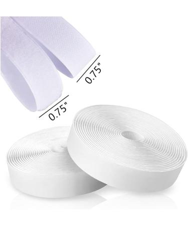 0.75 Inch 82 Feet /25m White Self Adhesive Hook and Loop Tape Sticky Back Fastening Tape  Self-Adhesive Tapes for Stationery and Household Purposes White 3/4in x 82ft - Buy Online on SooperMarket.com