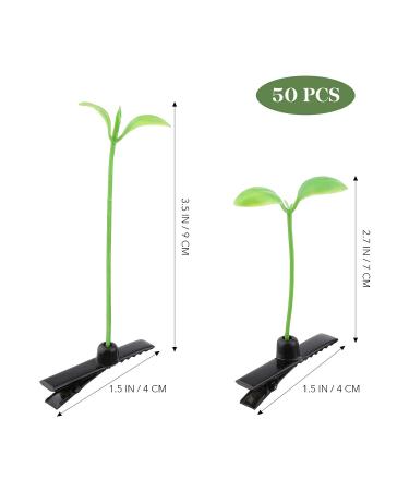 Angoily Bean Sprout Hair Clips 50 Pcs - Cute Green Plant Hair Accessories for Kids DIY - Perfect for School, Home, Party - Buy Online on SooperMarket.com