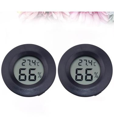 POPETPOP 4 pcs humidity gauge bearded dragon tank accessories humidity monitor gecko tank accessories indoor temperature gauge digital humidity meter Temperature and humidity meter crawl mediumx2pcs Blackx2pcs - Buy Online on SooperMarket.com