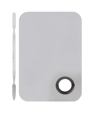 Buy Stainless Steel Mixing Palette & Spatula - Professional Cosmetic Makeup & Nail Art Tools for Perfect Blends | International Shipping Available - Buy Online on SooperMarket.com