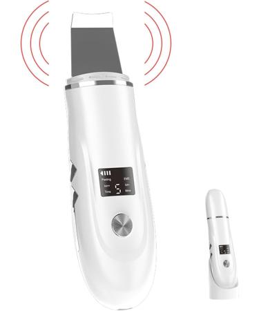 Skin Scrubber 4 in 1 600mAh LED Facial Spatula for Pore Cleaner with Curved Blade Removing Blackhead USB Rechargeable Skin Care Portable Pore Extractor (White) Face Scraper Tool - Buy Online on SooperMarket.com