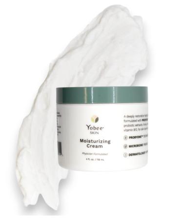 Yobee Body & Face Moisturizing Cream for Dry Sensitive Skin | Probiotic extracts Honey Turmeric Vitamin B12 Ceramides Shea Butter | Fragrance Free | For Kids & Adults (1) 4 Fl Oz (Pack of 1)