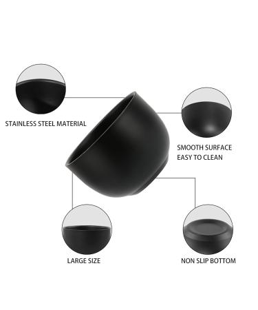 Stainless Steel Shaving Soap Bowl - Unbreakable Black Mug for Standard Size Pucks & Soaps | International Shipping - Buy Online on SooperMarket.com