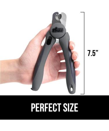 Professional Pet Nail Clippers and File - Stainless Steel - Safety Guard - Comfort Handle - Dog and Cat Trimmer - Large Gray - Buy Online on SooperMarket.com