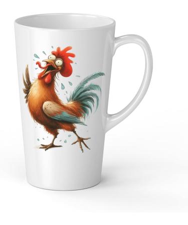 White Ceramic Kids Chicken Mug - Large 483 ml Perfect for Hot Chocolate or Milk Fun and Easy to Use - Buy Online on SooperMarket.com
