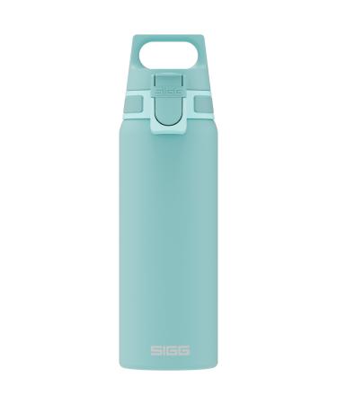 SIGG - stainless steel drinking bottle - Shield One - Suitable for carbonated drinks - league -proof - leakage -proof - light - BPA -free - 0.75l glacier 0.75 l single