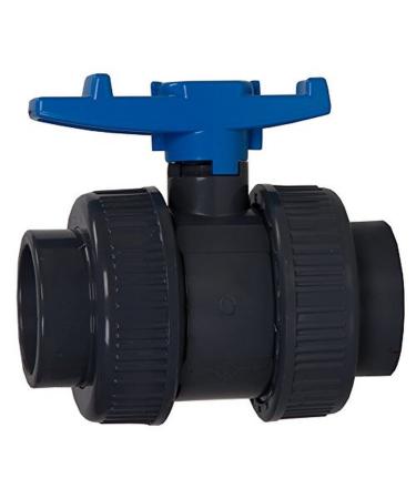 Aquaforte PVC ball valve with union on both sides "Econo-Line" adhesive connection for 75 mm (outer diameter) pipes