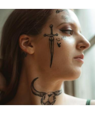 Post Malone Face Temporary Tattoos Set for Halloween Costume - Skin Safe 1 Sheet - Buy Online on SooperMarket.com