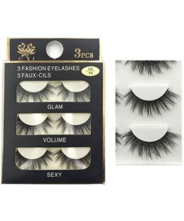 Desikixudy 3D-16 False Eyelashes Handmade 3D Eyelashes Soft And Comfortable Natural And Long Slim - Buy Online on SooperMarket.com