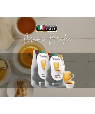 Cr me Br l e - Nespresso Compatible Pods. Indulge in Italian Elegance with a Twist. Caf -Style Delight Caramelized Vanilla Bliss in Every Sip! Perfect Caffeine-Free Treat 20 Capsules Bundle - Buy Online on SooperMarket.com