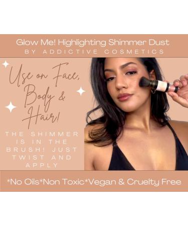 Addictive Cosmetics Glow Up! Oil-Free Mineral Shimmer Powder - Highlighter and Bronzer for Face, Body, and Hair - Vegan & Cruelty-Free - Buy Online on SooperMarket.com