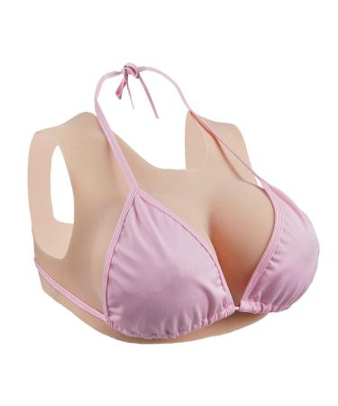 CYOMI Silicone Breast Forms Realistic Artificial Boobs for Crossdresser Cosplay Transgender Drag Queen No.1 D Cup